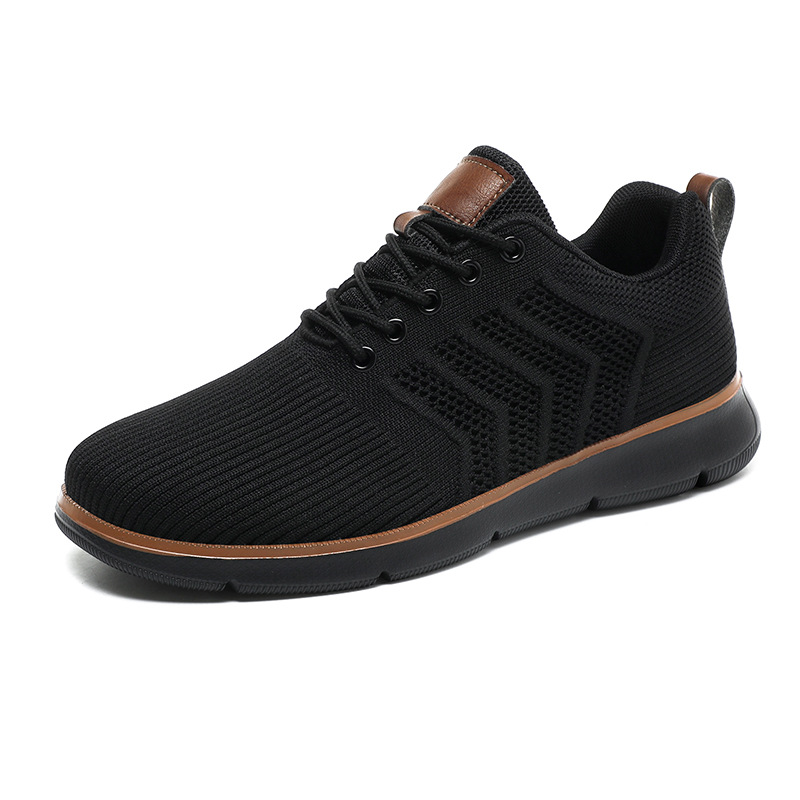Fashion Lace-up Mesh Sneakers Casual Flying Woven Walking Sports Shoes For Men foto 4