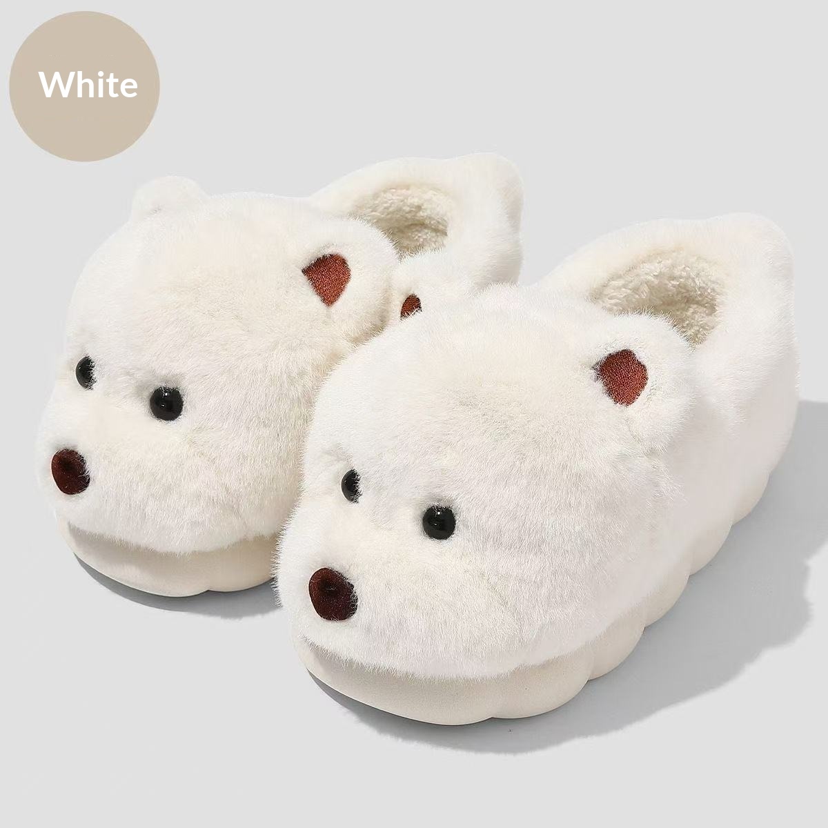 Cartoon Plush Warm Non-slip Thick-soled Cotton Slippers foto 4