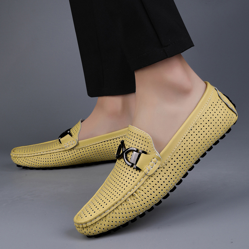Breathable Thin Soft Bottom Soft Leather Men's Sandals foto 5