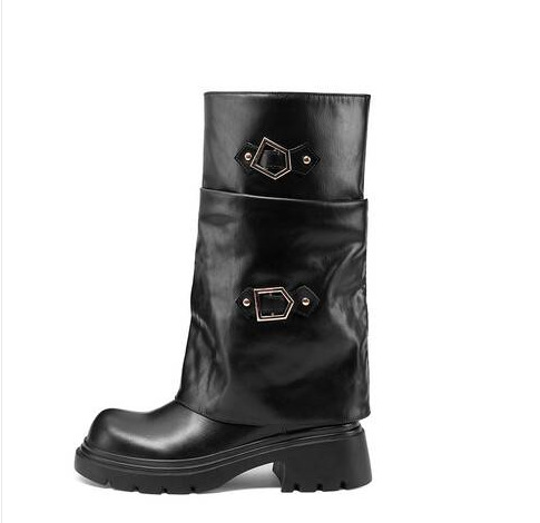 Womens Retro Multi-Layer Boot Buckles foto 5