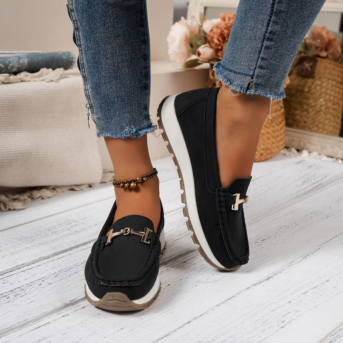Women's Non-slip Soft Bottom Loafers Casual Pumps foto 3