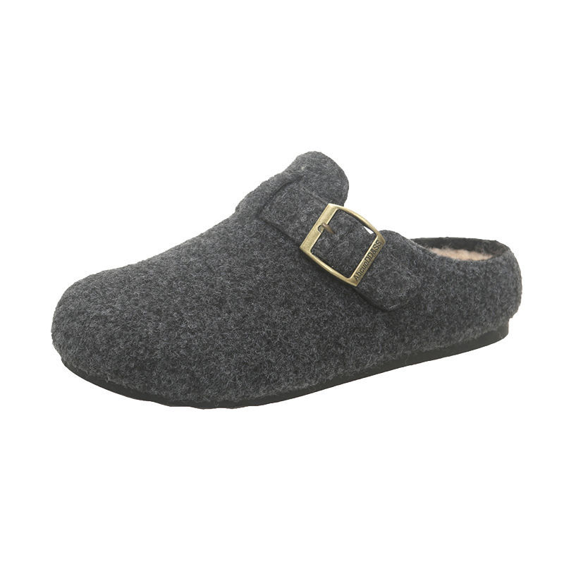 Womens Stylish Casual Wool And Cotton Slippers foto 2