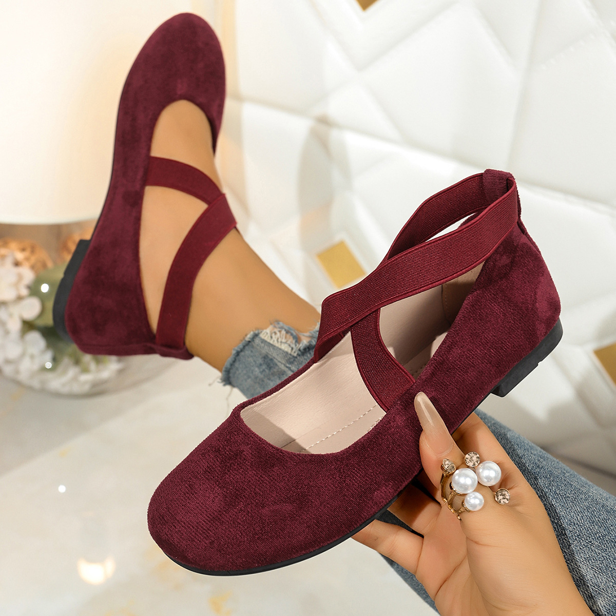 Plus Size Round Toe Flat Bottom Sports And Leisure Women's Shoes foto 5