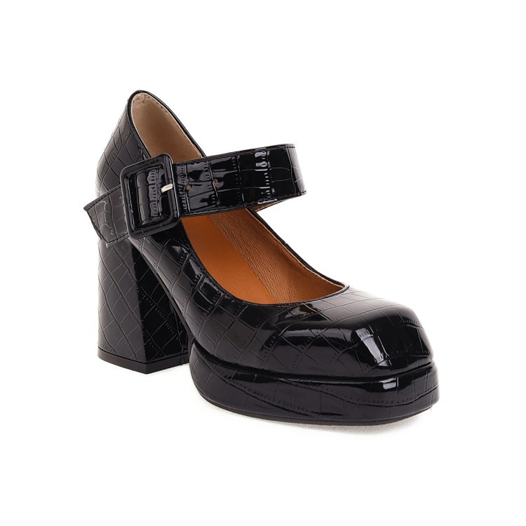 Women's Pure Color All-matching Chunky Heel High Heels foto 4