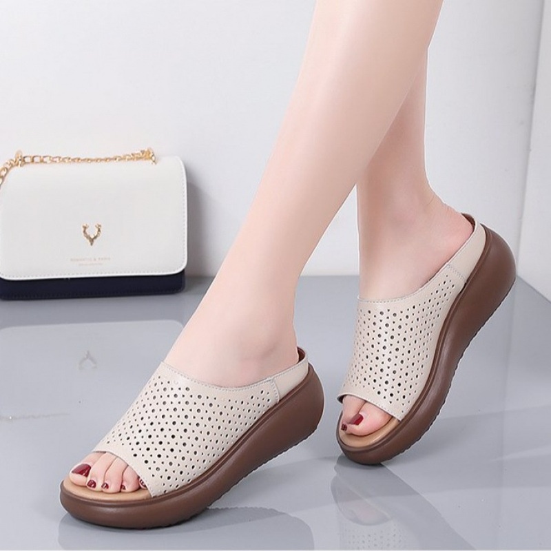 Peep Toe Open Toe Rocking Bottom Platform Heel Women's Shoes foto 5