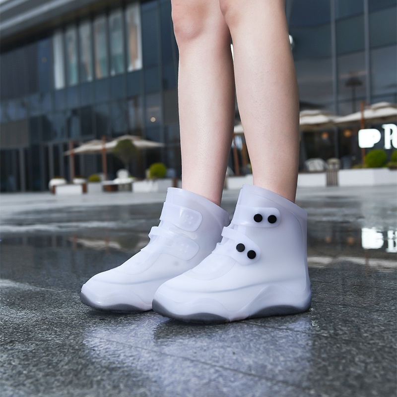 Men's And Women's Waterproof Shoe Cover Silicone Non-slip Wear-resistant foto 4