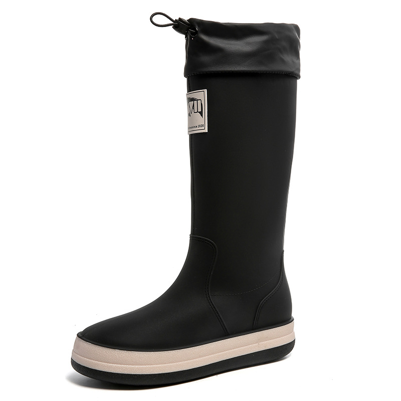 Couple Platform High Tube Outdoor Camping Rain Boots Waterproof Non-slip Rain Boots foto 2