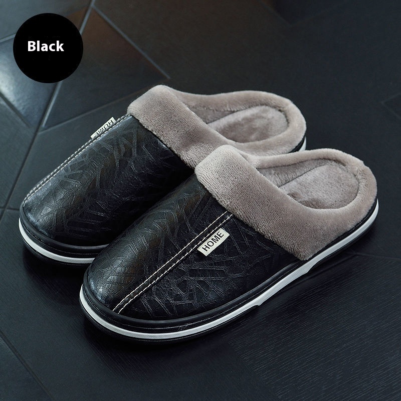 11 Steps Large Size Home Waterproof Cotton Slippers Men's Winter Home Indoor Warm Non-slip Cotton Shoes Men's Autumn Winter foto 2