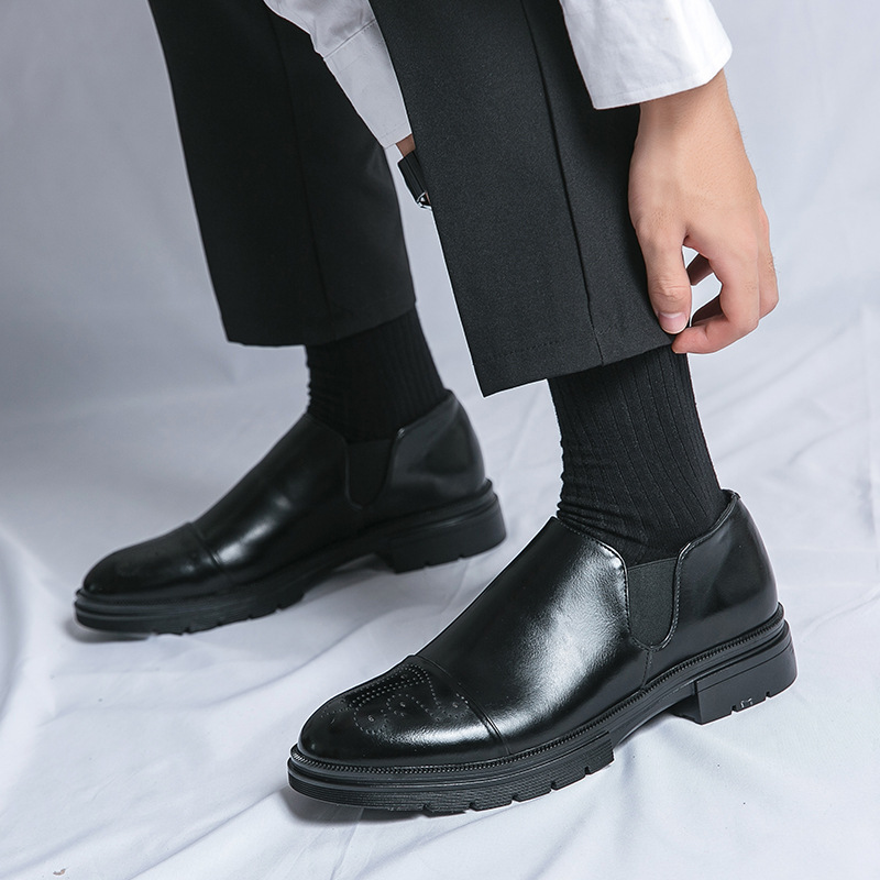 Men's Height Increasing Business Formal Wear Slip-on Lazy New Leather Shoes foto 2