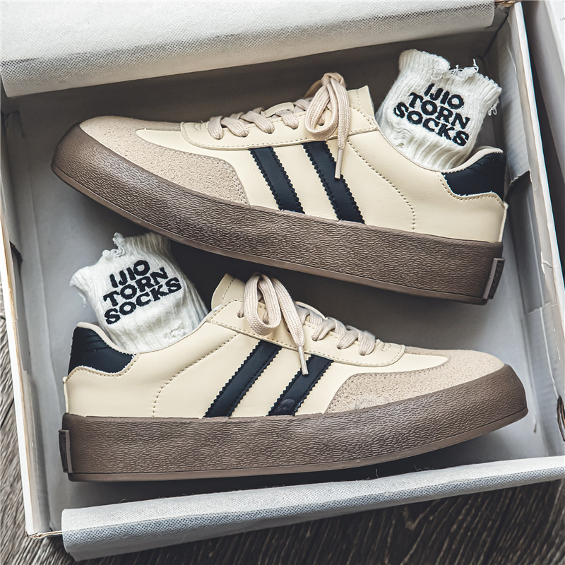 All-matching PU Leather Couple Flat Sneakers Men foto 2