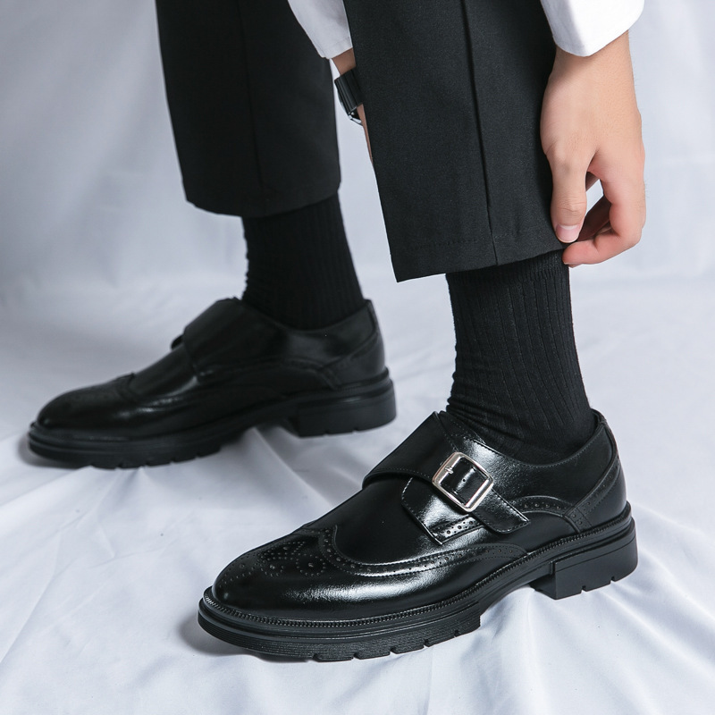 Casual British Pointed Toe Business Formal Wear Working Height-increasing Shoes foto 5