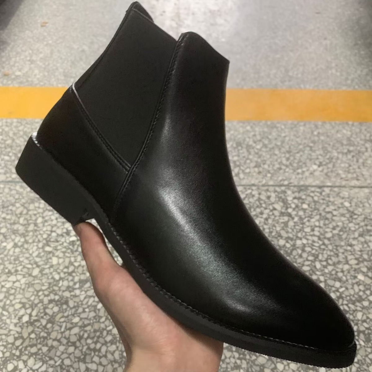 Korean Style Middle High Top Business Formal Wear Plus Size Leather Boots foto 4