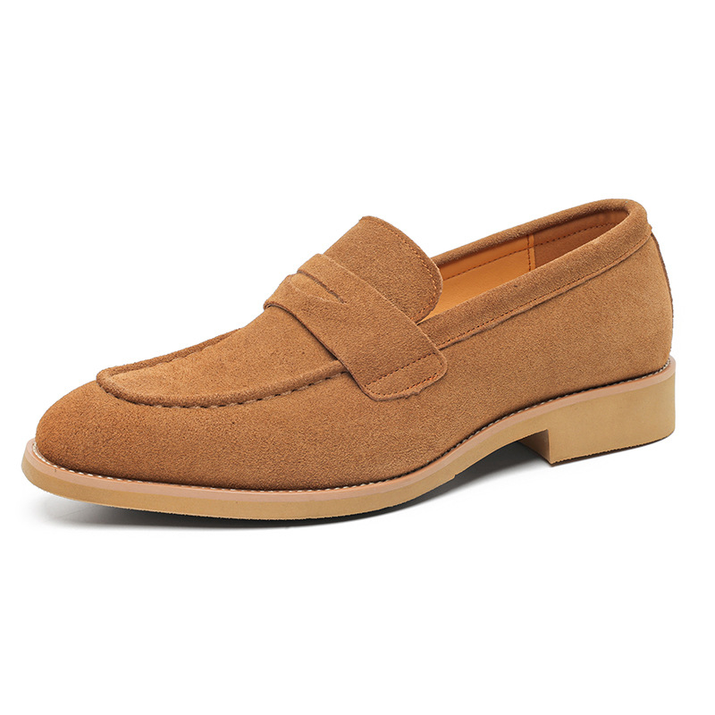 Formal Business-Casual Leather Mens Slip-On Loafers foto 2
