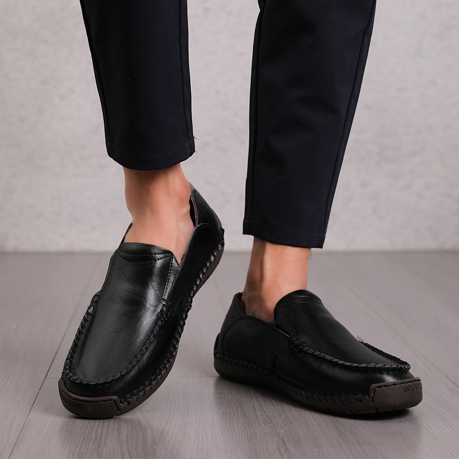 Loafers Men's Lightweight Non-slip Leather Shoes Slip-on foto 4