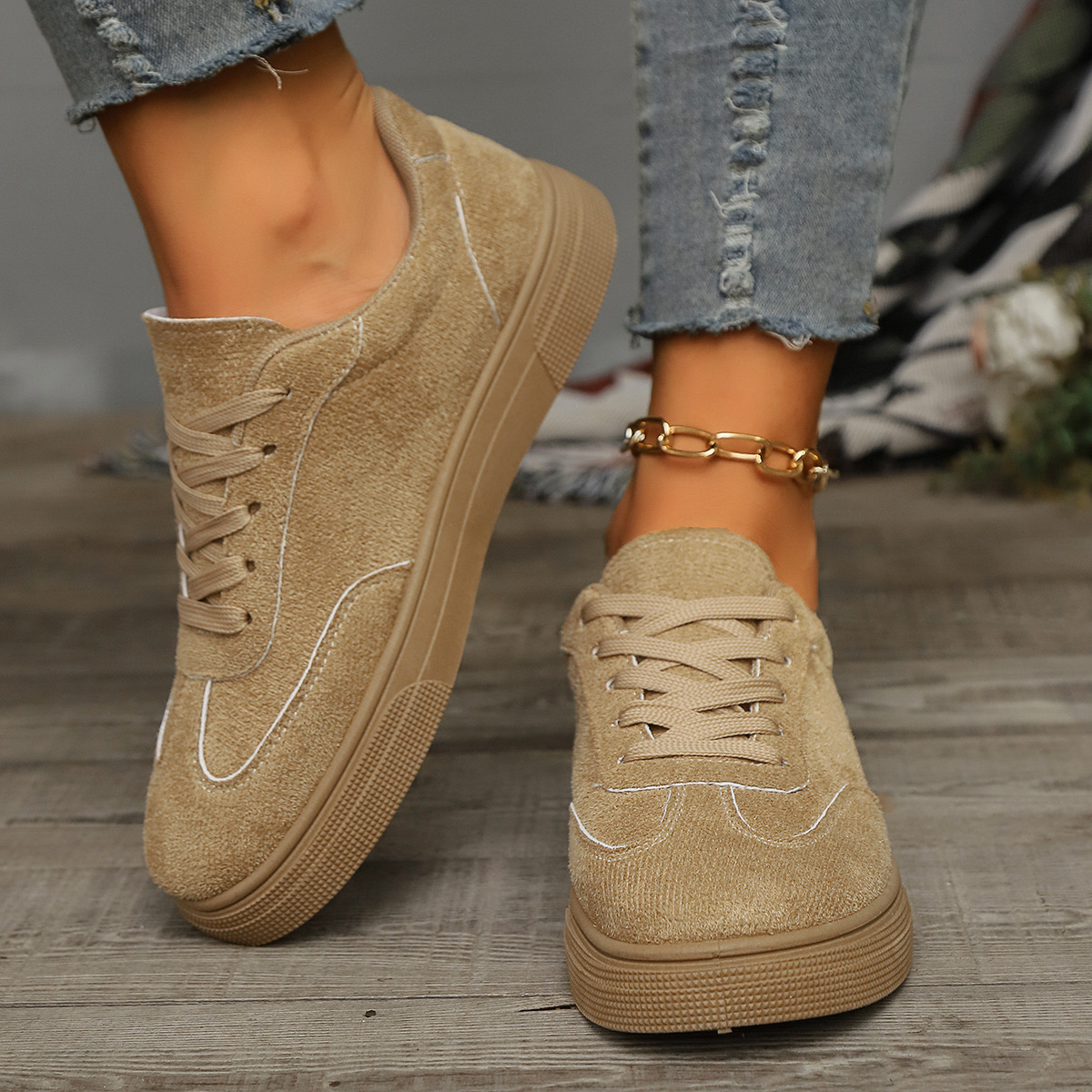 Round Toe Elegant Student Casual Lace Up Shoes foto 2