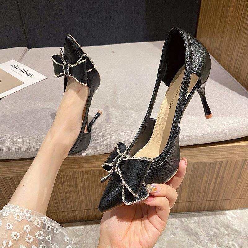 French-style High-heeled Wedding Shoes Bridal Womens Shoes With A Slender Pointed Toe foto 2