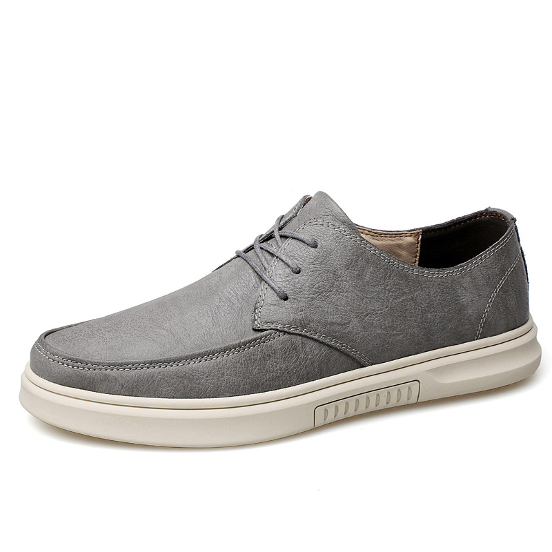 Men's Leather Leather Casual Versatile Single-layer Shoes foto 5