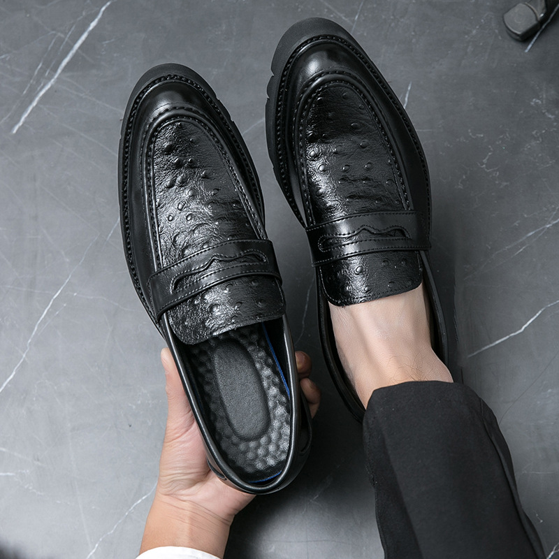 British Leather Shoes Men's Korean-style Fashion Casual foto 4