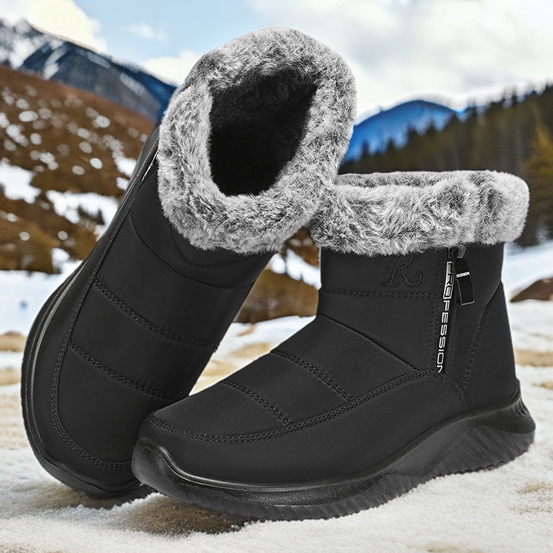 Cotton-padded Shoes Men's High-top Cotton Boots Fleece-lined Thick foto 2