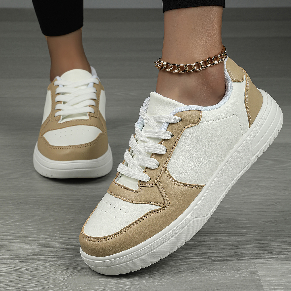 Men's Leather Breathable Sports Casual Shoes foto 4