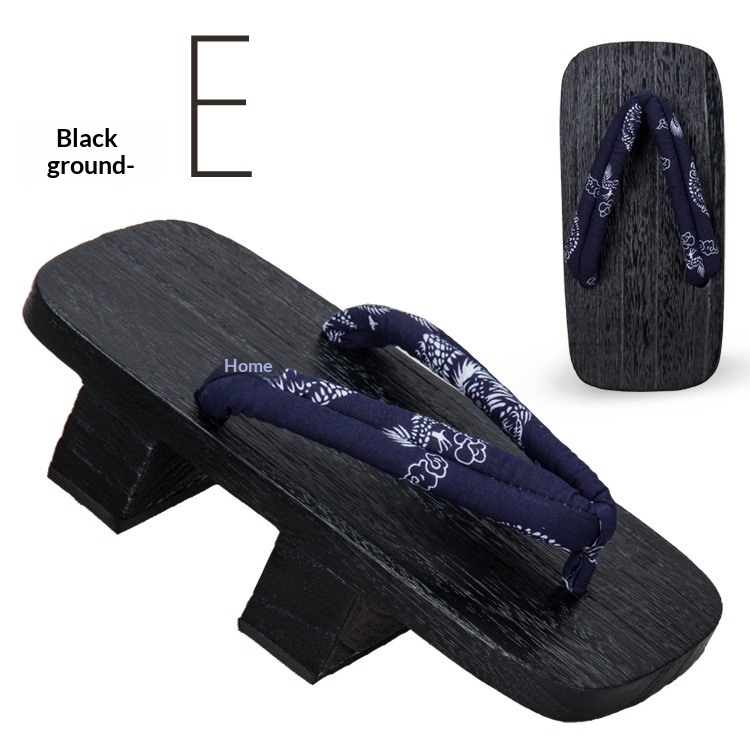 5.5cm-heeled Solid-wood Mens Flip-flops foto 5