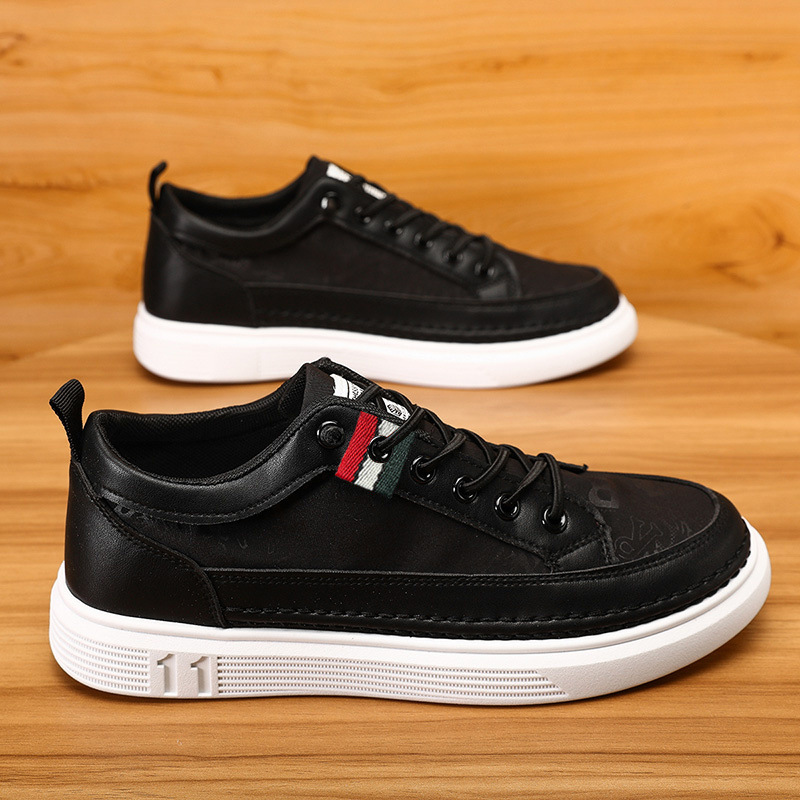 Casual Men's Sneakers High-end Versatile Canvas Sneakers Bandage Dress foto 3