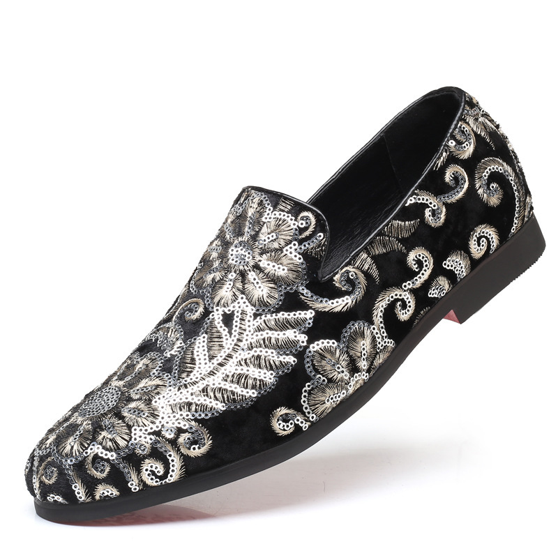 Plus-size Men's Casual Fashion Sequin Dress Shoes foto 3