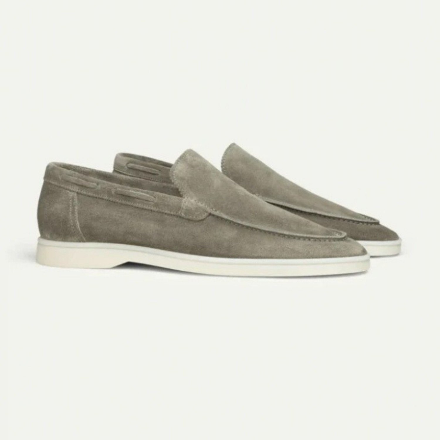 One-pedal Driving Flat Shoes With Frosted Suede foto 2