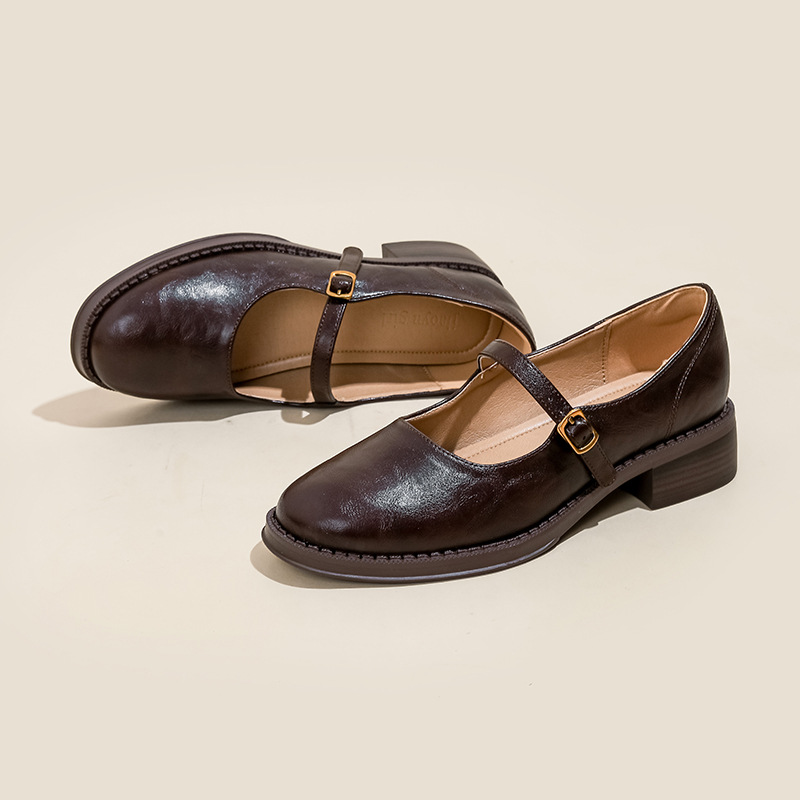 Thick-soled Extra Height, Black Leather Shoes foto 5