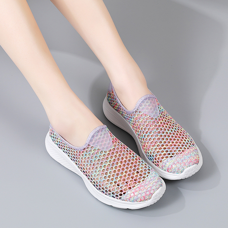 Summer Breathable Mesh Senior Walking Shoes foto 3