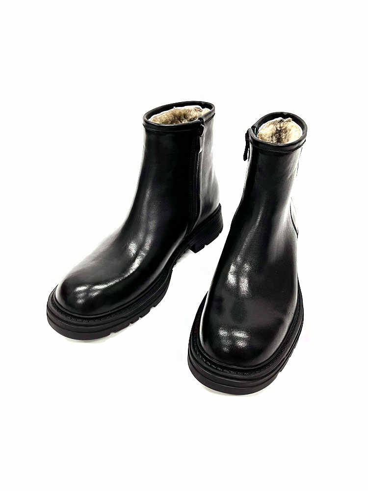 Sheepskin Fur Snow Boots Men's Winter Fleece-lined Martin Boots foto 4