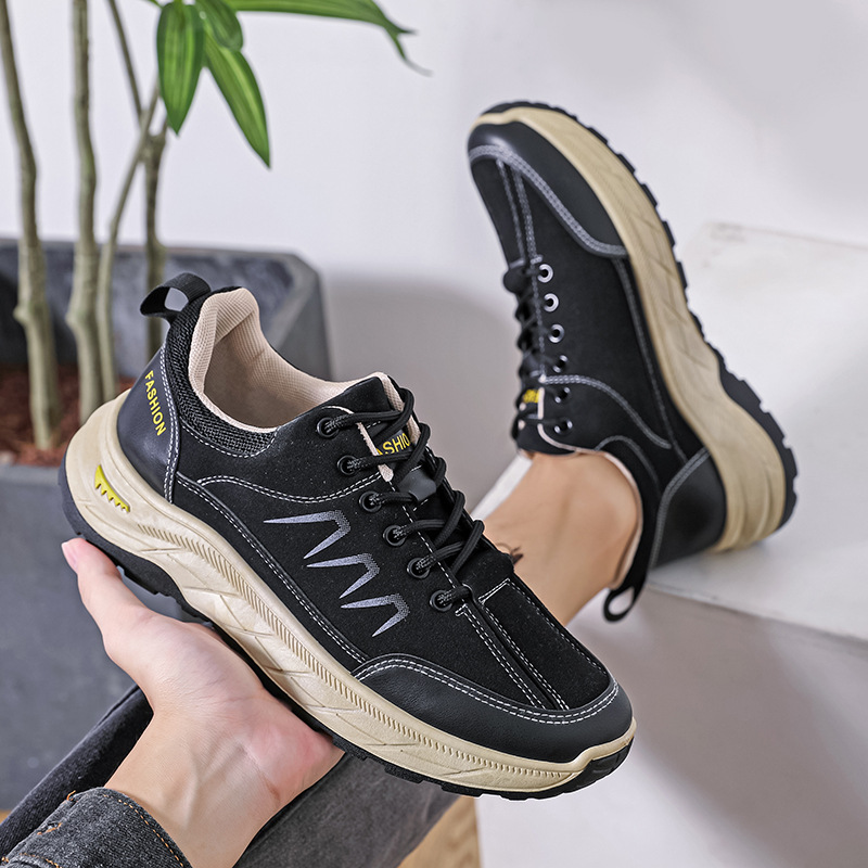 Mens Casual Plus-size Waterproof Thick-soled Sneakers foto 4