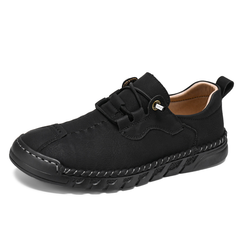 Men's Leather Shoes Lace-up Anti-slip foto 4