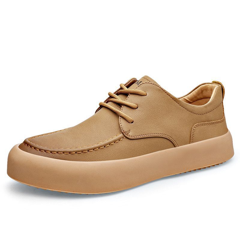 Casual Shoes Fashion Lace-up Shoes Lightweight Platform Leather Breathable Leather Shoes foto 3