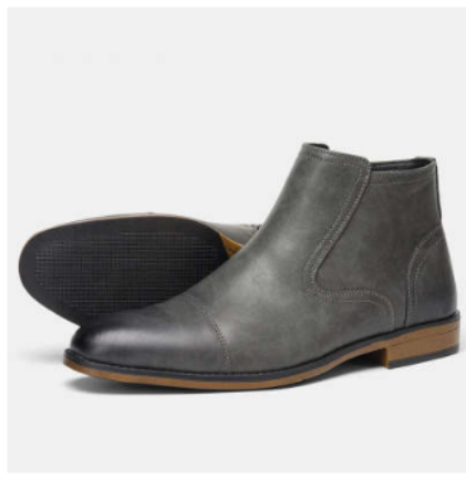 Plus Size Men's Chelsea Boots Inside Zipper Leather Boots foto 3