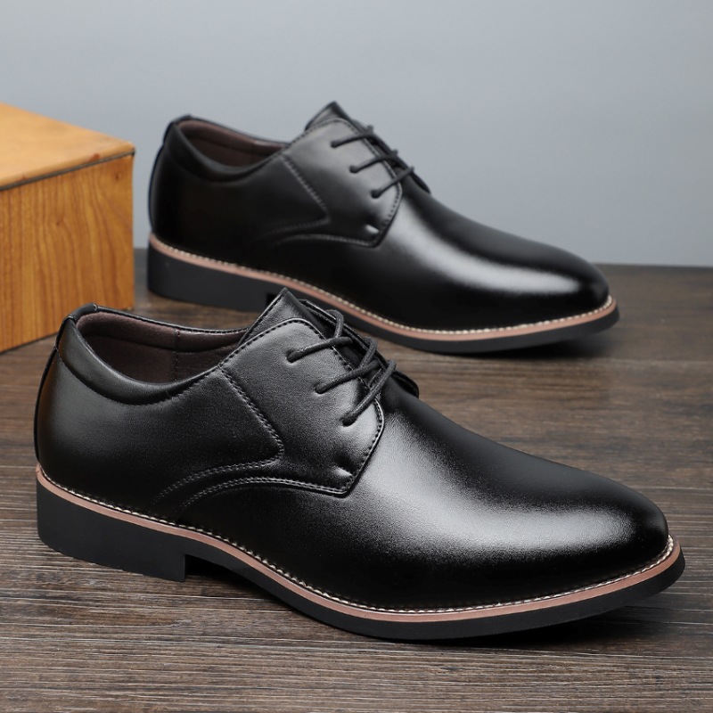 Plus Size Business Formal Wear Black Leather Shoes For Men foto 2