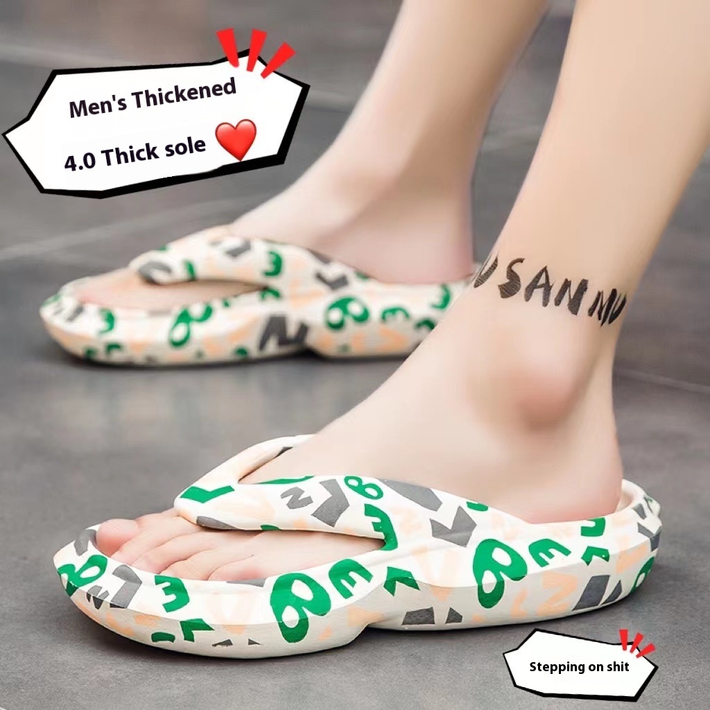 Non-slip Wear-resistant And Deodorant Soft Bottom Beach Flip-flops Casual Sandals foto 4