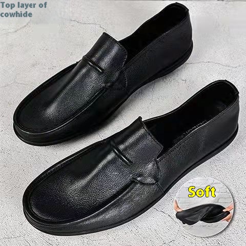 Men's Single-layer Casual Soft Soled Leather Shoes foto 5
