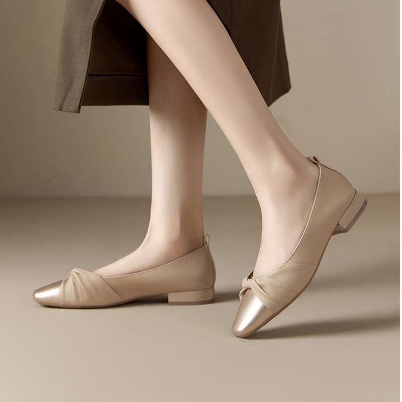 Low Heel Low-cut Pumps Spring Dress Soft Bottom Women's Gommino Kafuu French Mary Jane foto 4