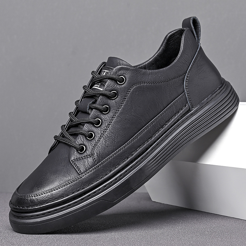 Autumn Mens Shoes, British-style Casual Leather Shoes For Men foto 4