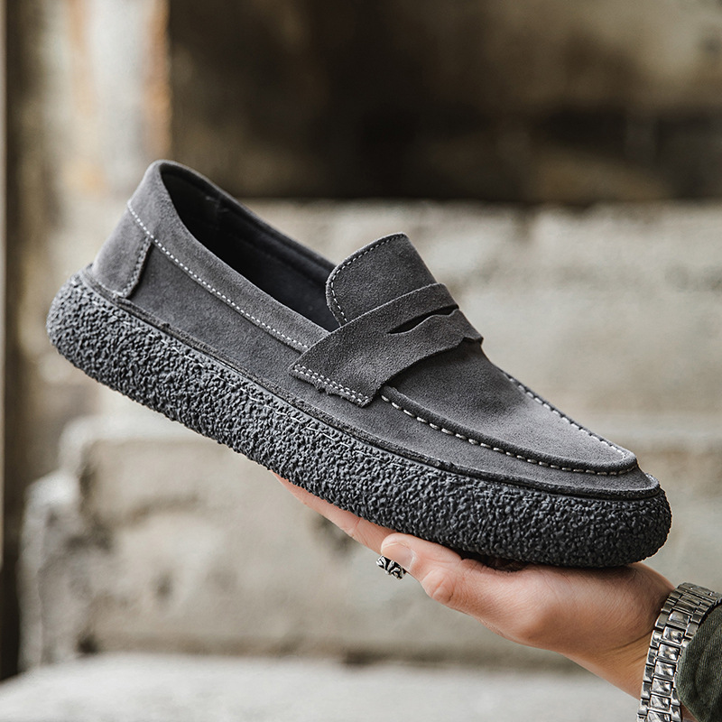 Men's Trendy Fashion Suede Genuine Leather Casual Shoes foto 2