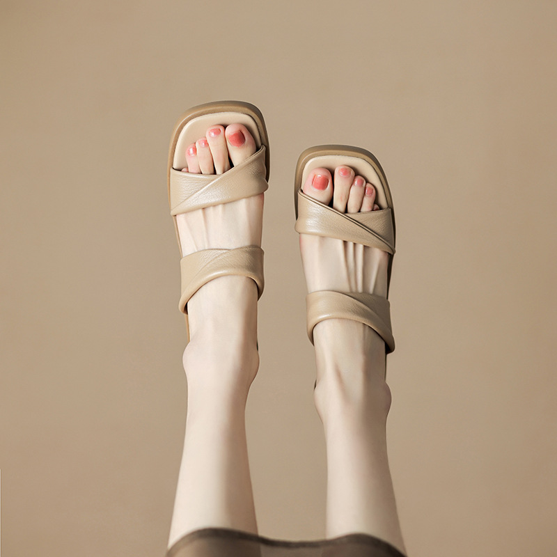 French Style Small Sandals Women's Rubber foto 4