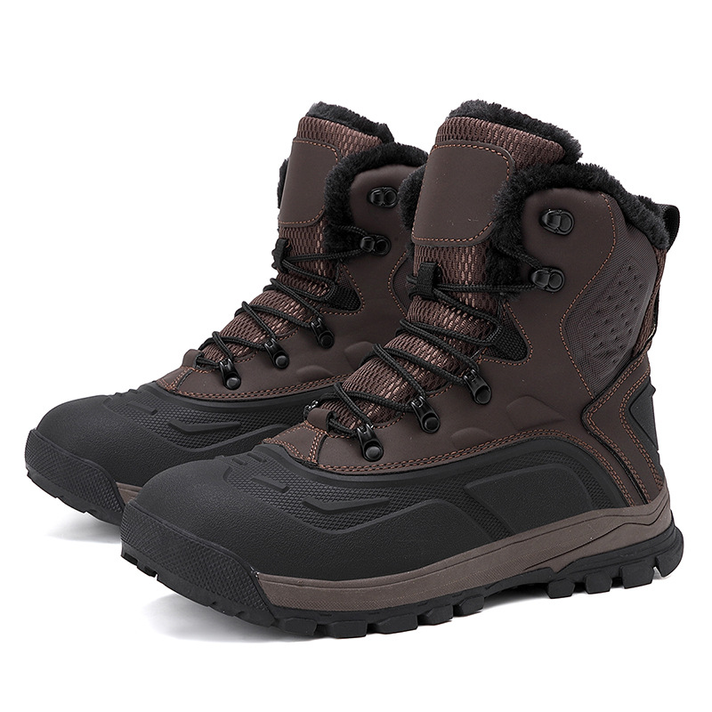 Fleece-lined Warm Plus Size High-top Men's Boots foto 2