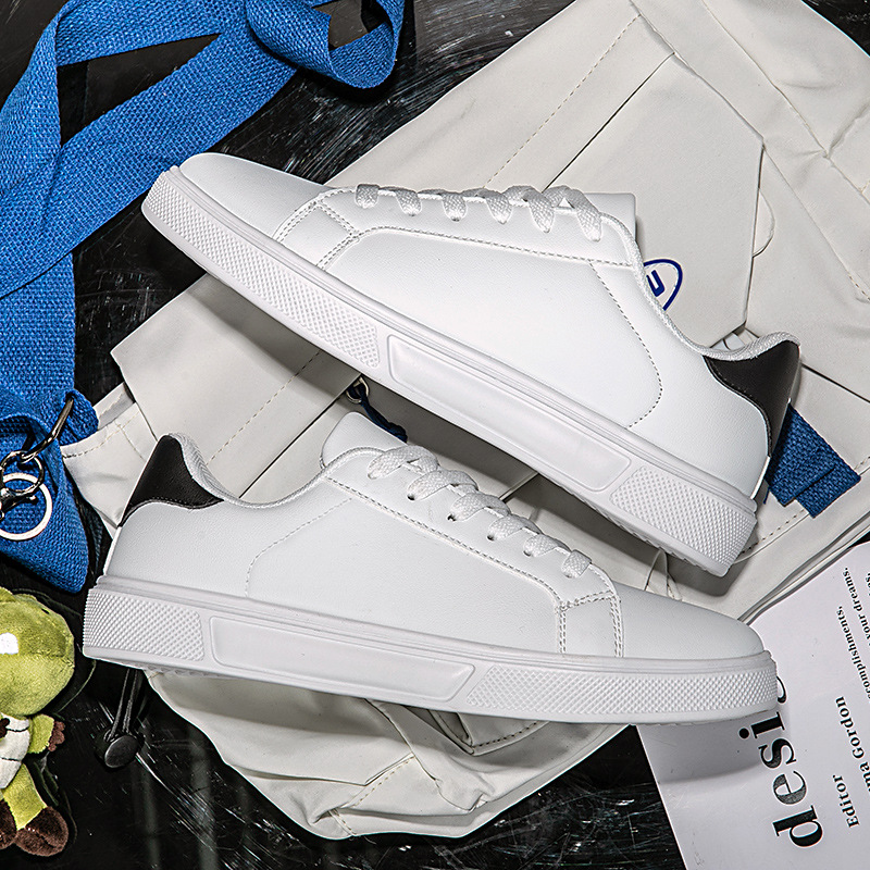 Flat Bottom Comfort Board Korean Leather Casual Sneakers foto 5
