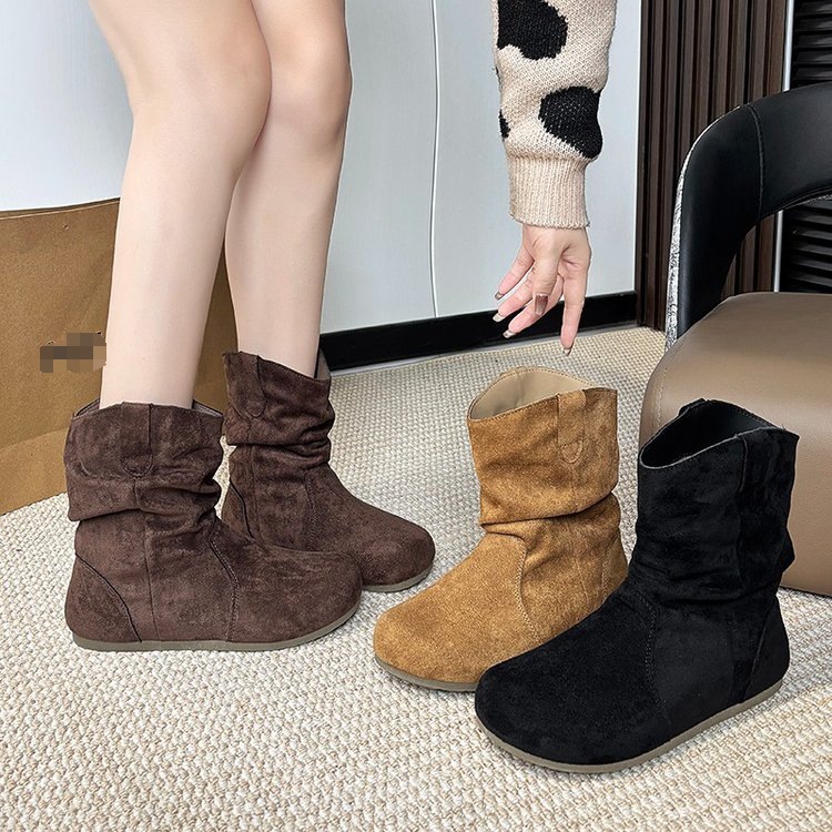 Retro Versatile Round-toe Slim Martin Boots For Women foto 3