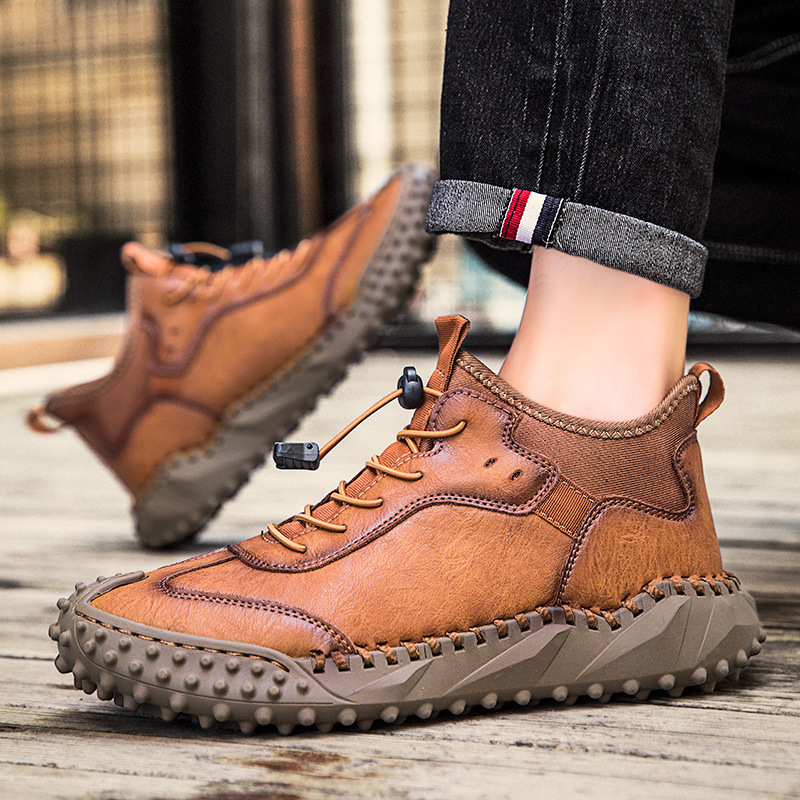 Stitching Autumn British Trend Men's Shoes foto 3