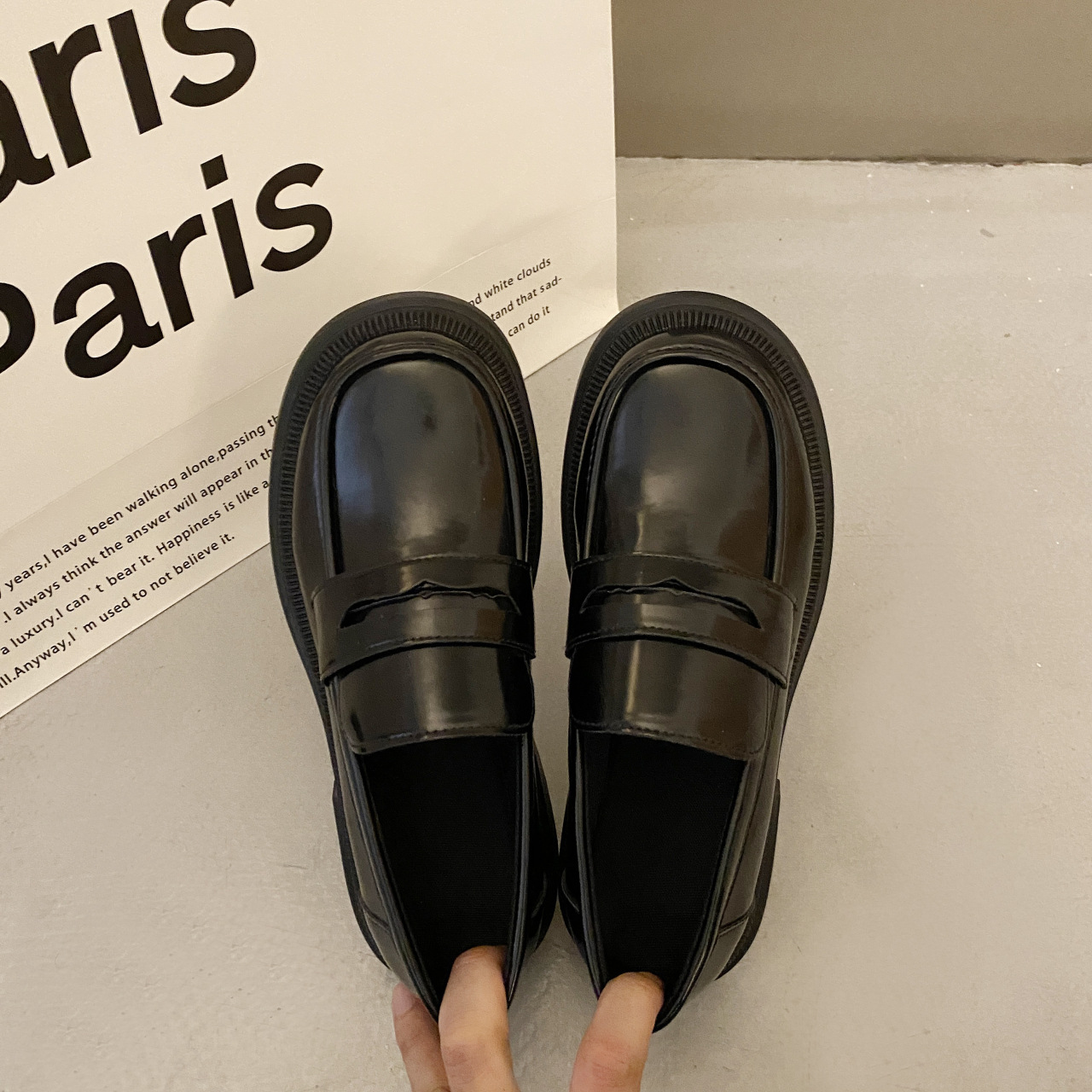 New Vintage Springfall Casual Preppy-style Leather Shoes For Women foto 4