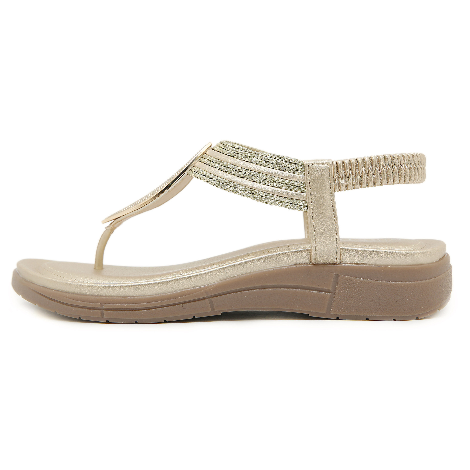 Comfortable Round-toe Large-size Flats For Seaside Vacations foto 4