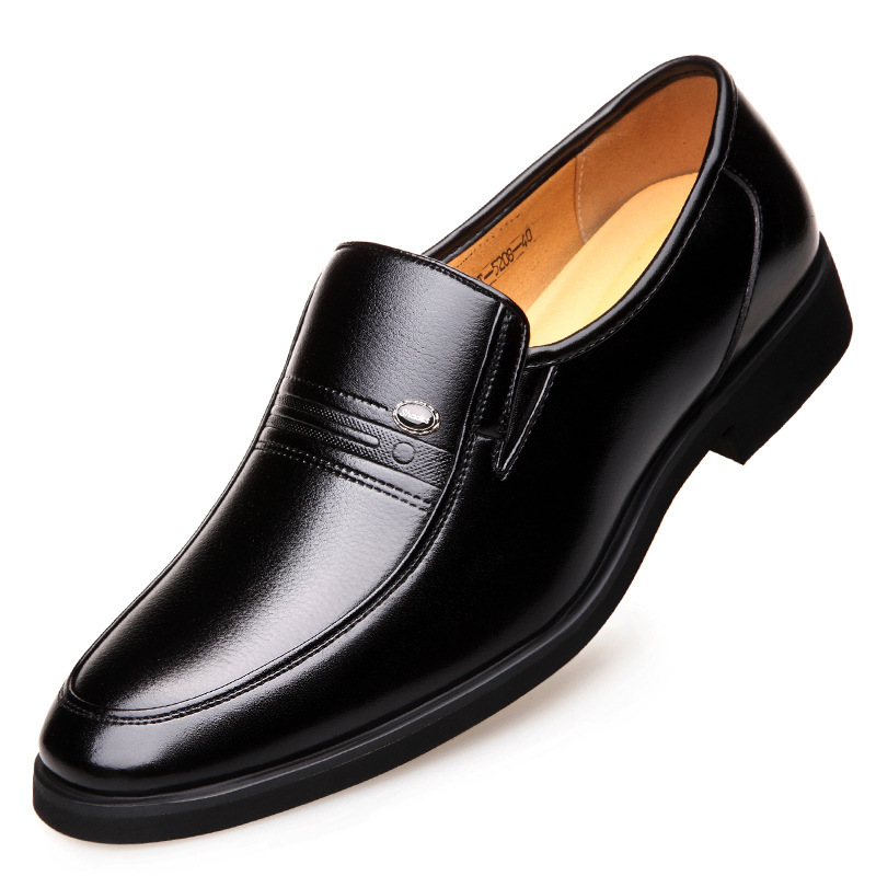 Inner Height Increasing Leather Shoes Men's Plus Size foto 4