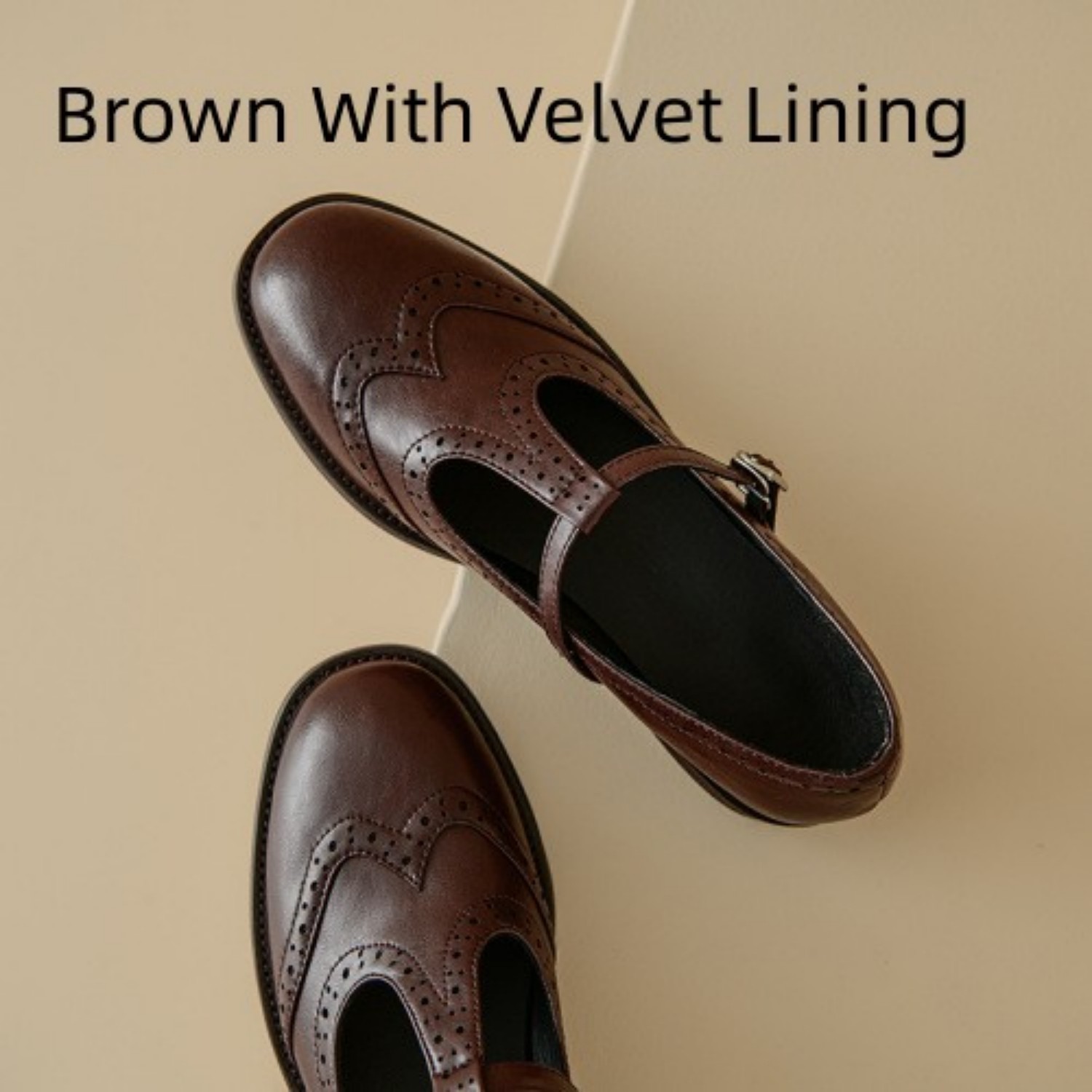 Retro Round Head T Shape Mary Jane Shoes Women foto 4